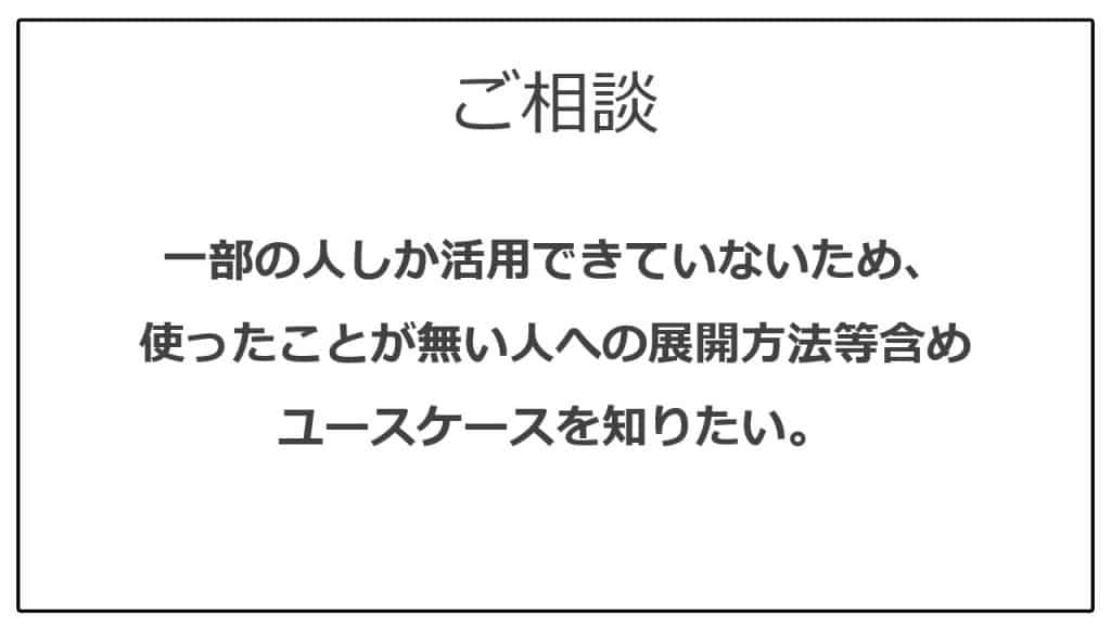 相談。AIの浸透